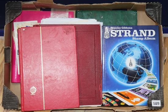 A number of stamp albums